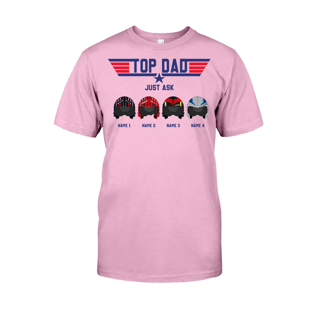 Personalized Top Dad T-shirt & Hoodie Custom Names Gift for Father's Day T-shirt & Hoodie GradoCreations