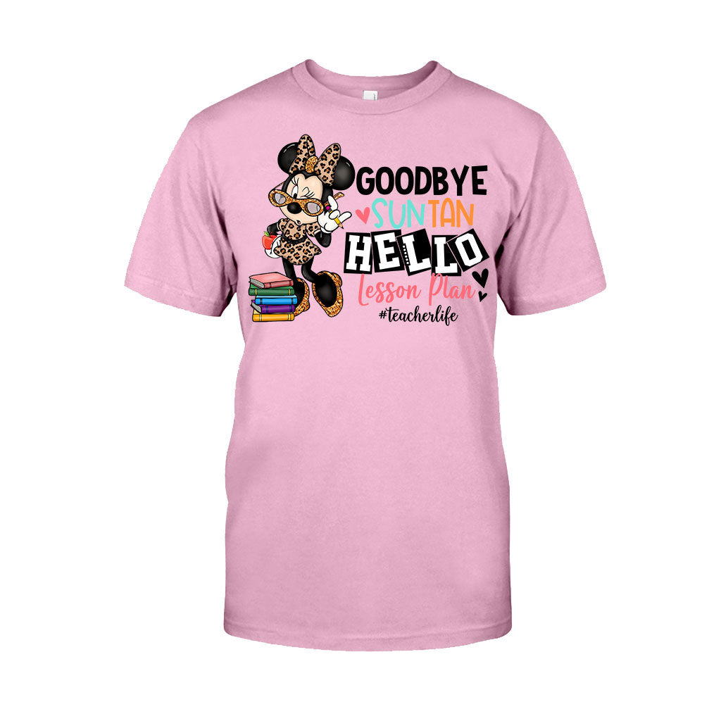Personalized Teacher T-Shirt and Hoodie Goodbye Suntan Hello Lesson Plan Gift T-shirt & Hoodie GradoCreations
