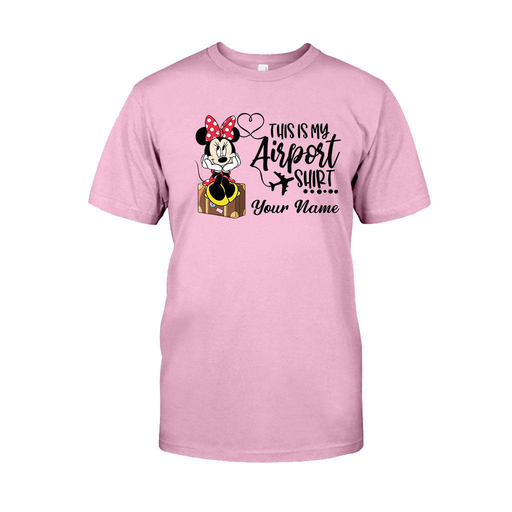 Personalized Mouse Airport Shirt Custom Name T-shirt Hoodie Gift for Travelers T-shirt & Hoodie GradoCreations