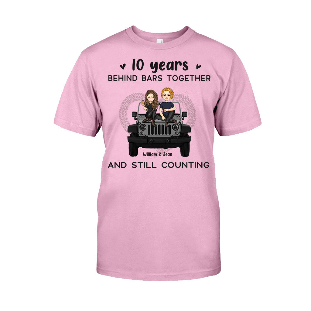 Personalized Couple T-shirt & Hoodie 10 Years Behind Bars Gift T-shirt & Hoodie GradoCreations