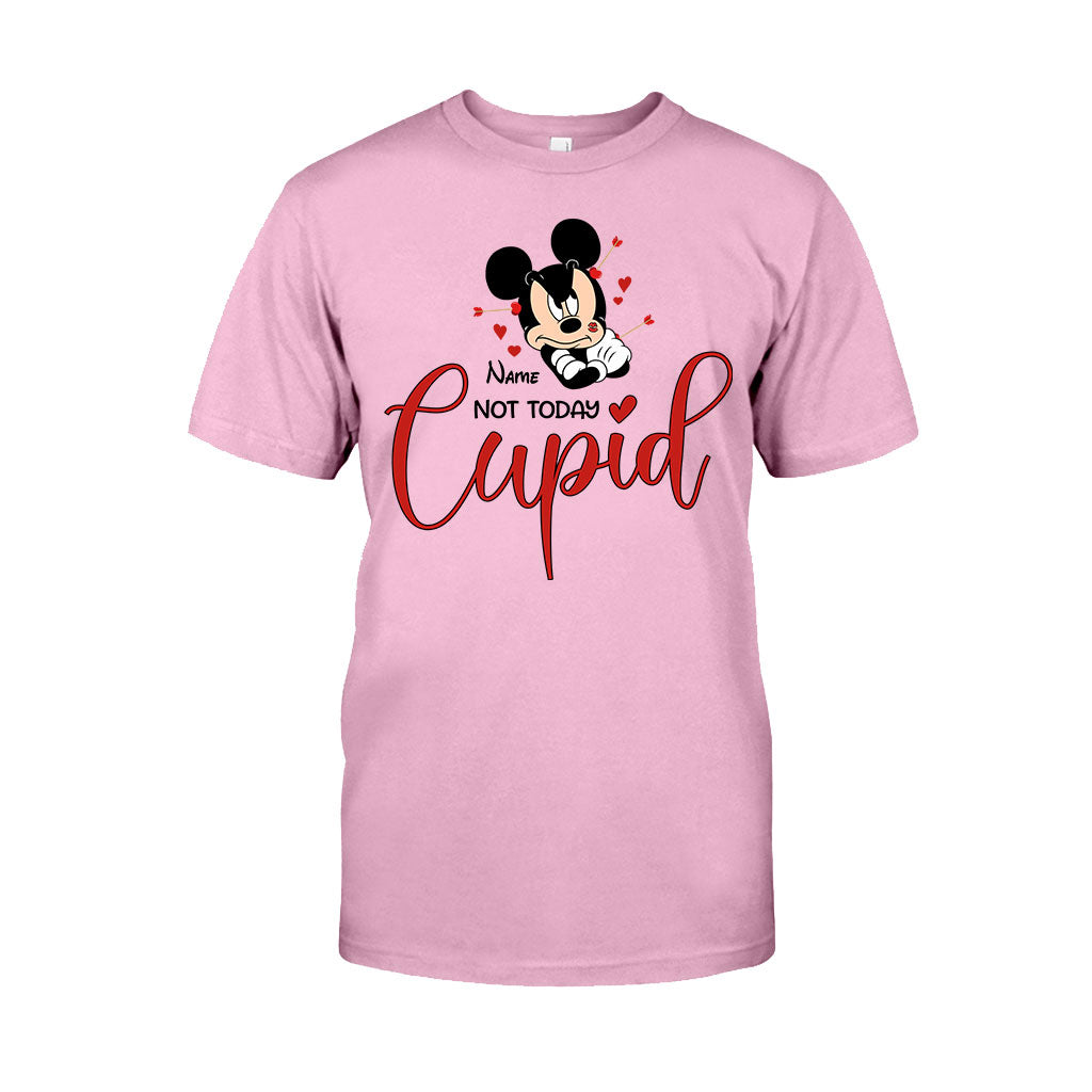 Personalized 'Not Today Cupid' T-shirt & Hoodie for Her - Custom Name Gift T-shirt & Hoodie GradoCreations