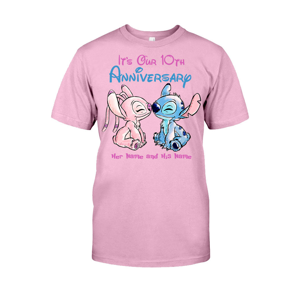 Personalized Anniversary T-Shirt & Hoodie Custom Names Gift for Couples T-shirt & Hoodie GradoCreations