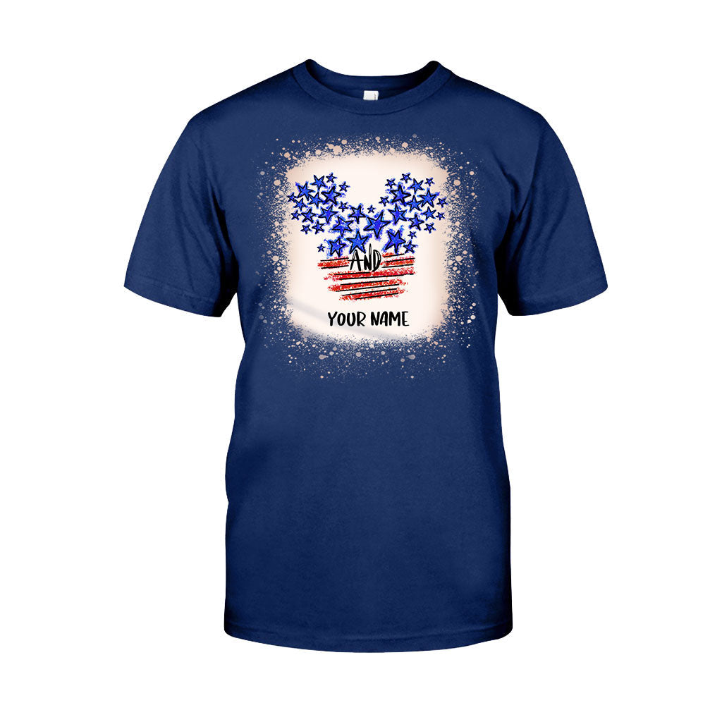 Personalized Stars And Stripes Mouse Ears T-Shirt & Hoodie for Independence Day T-shirt & Hoodie GradoCreations