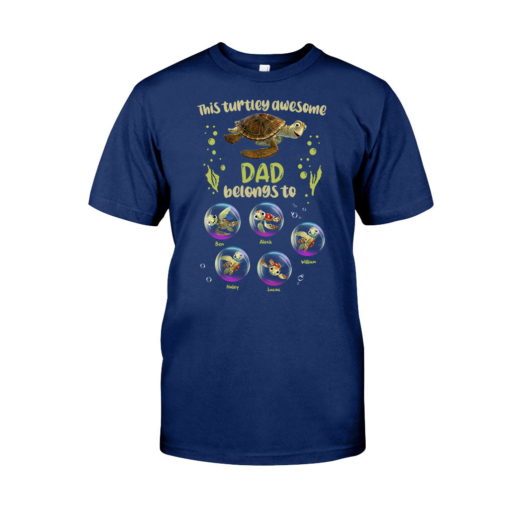 Personalized Turtley Awesome Dad T-shirt & Hoodie Gift T-shirt & Hoodie GradoCreations