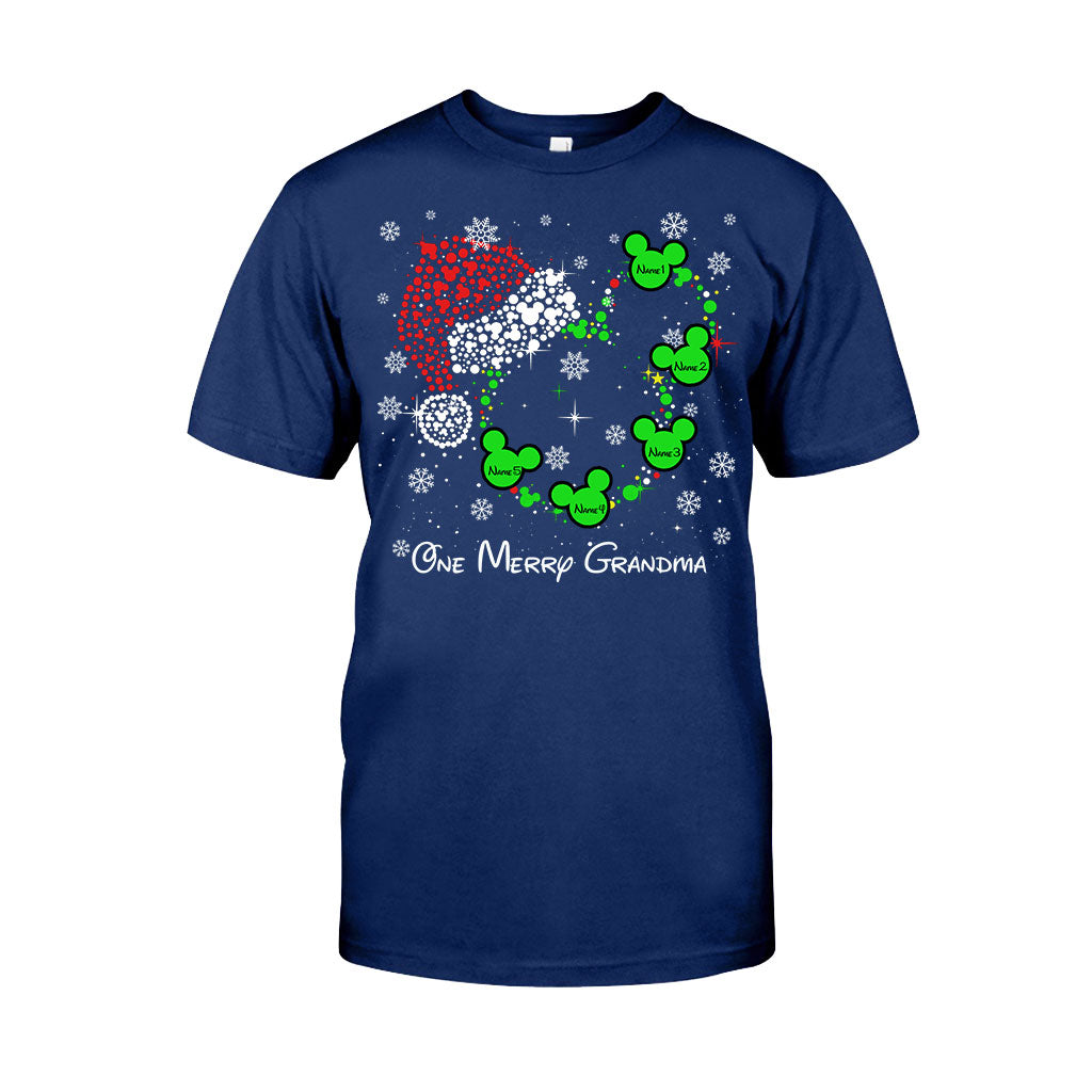 Personalized Christmas T-Shirt & Hoodie for Grandma | Custom Names T-shirt & Hoodie GradoCreations