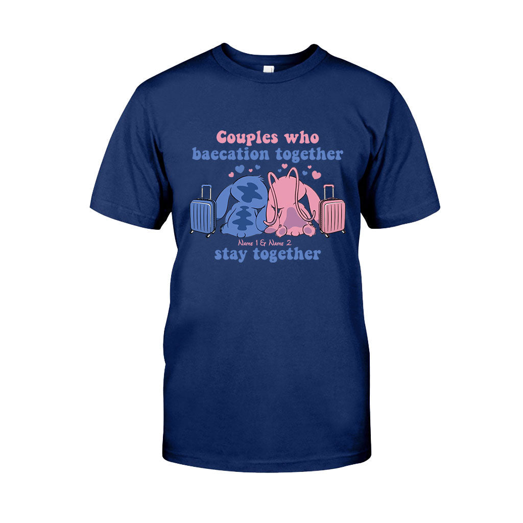 Personalized Baecation Couple T-Shirt and Hoodie Custom Names Gift T-shirt & Hoodie GradoCreations