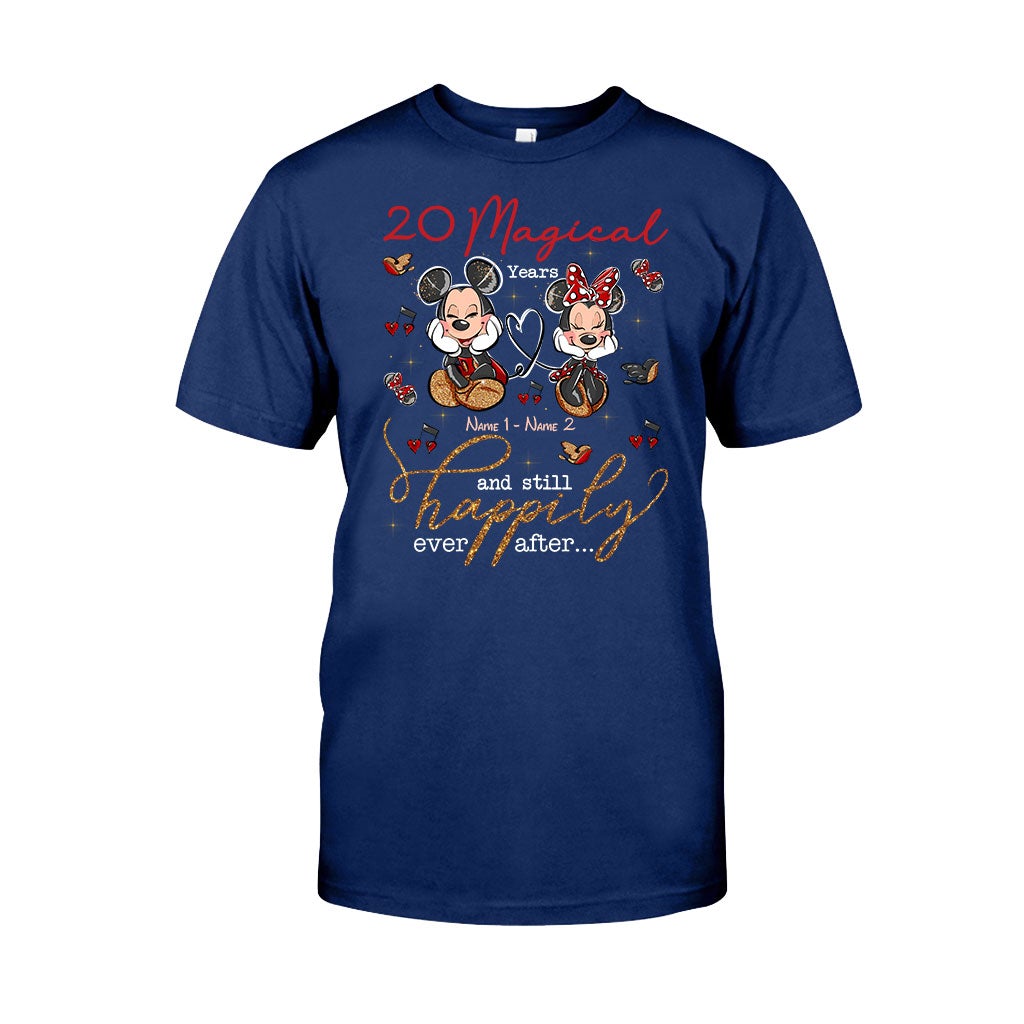 Personalized Couple T-shirt and Hoodie with Names for Anniversary Gift T-shirt & Hoodie GradoCreations