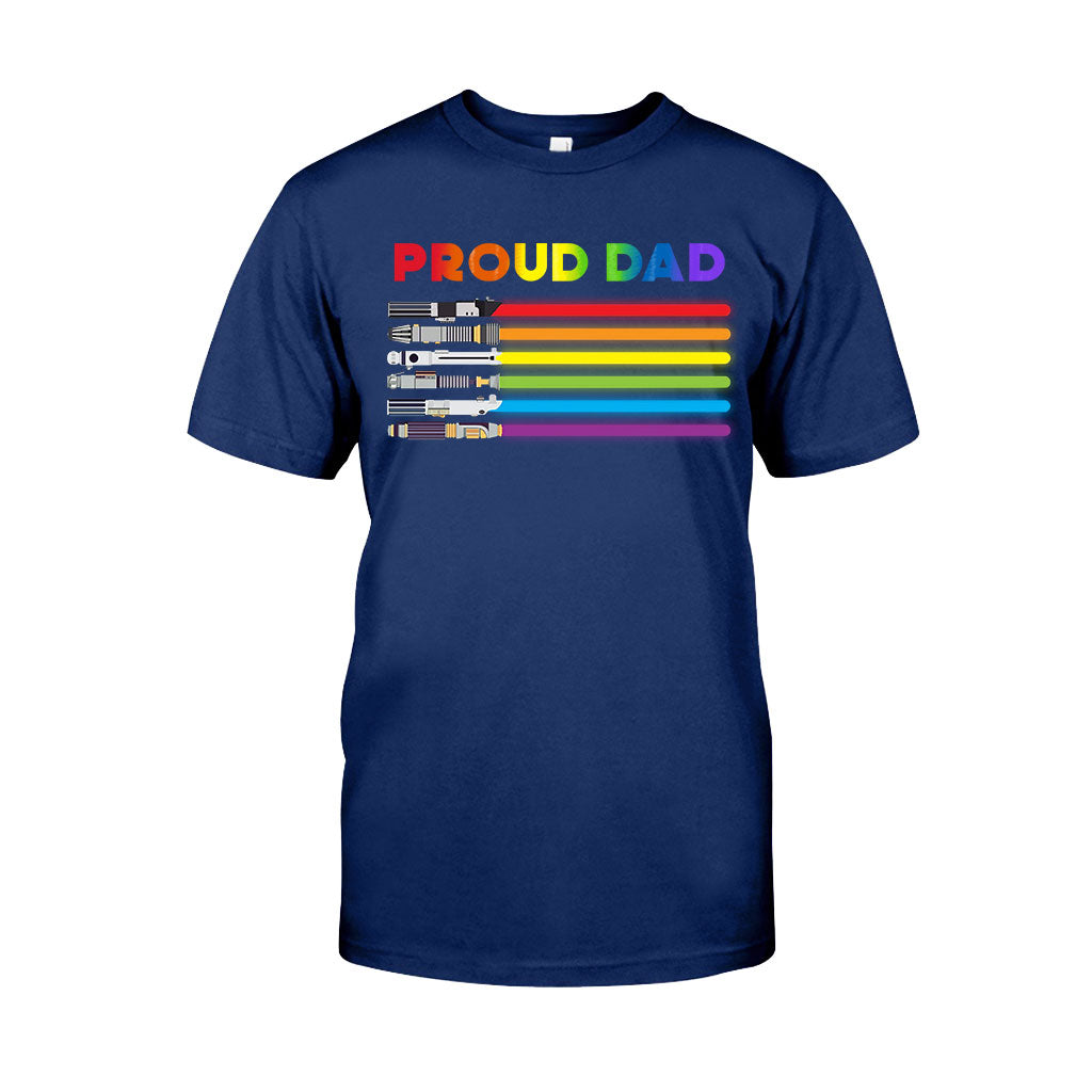 Personalized Proud Dad LGBT Support T-shirt & Hoodie Gift T-shirt & Hoodie GradoCreations