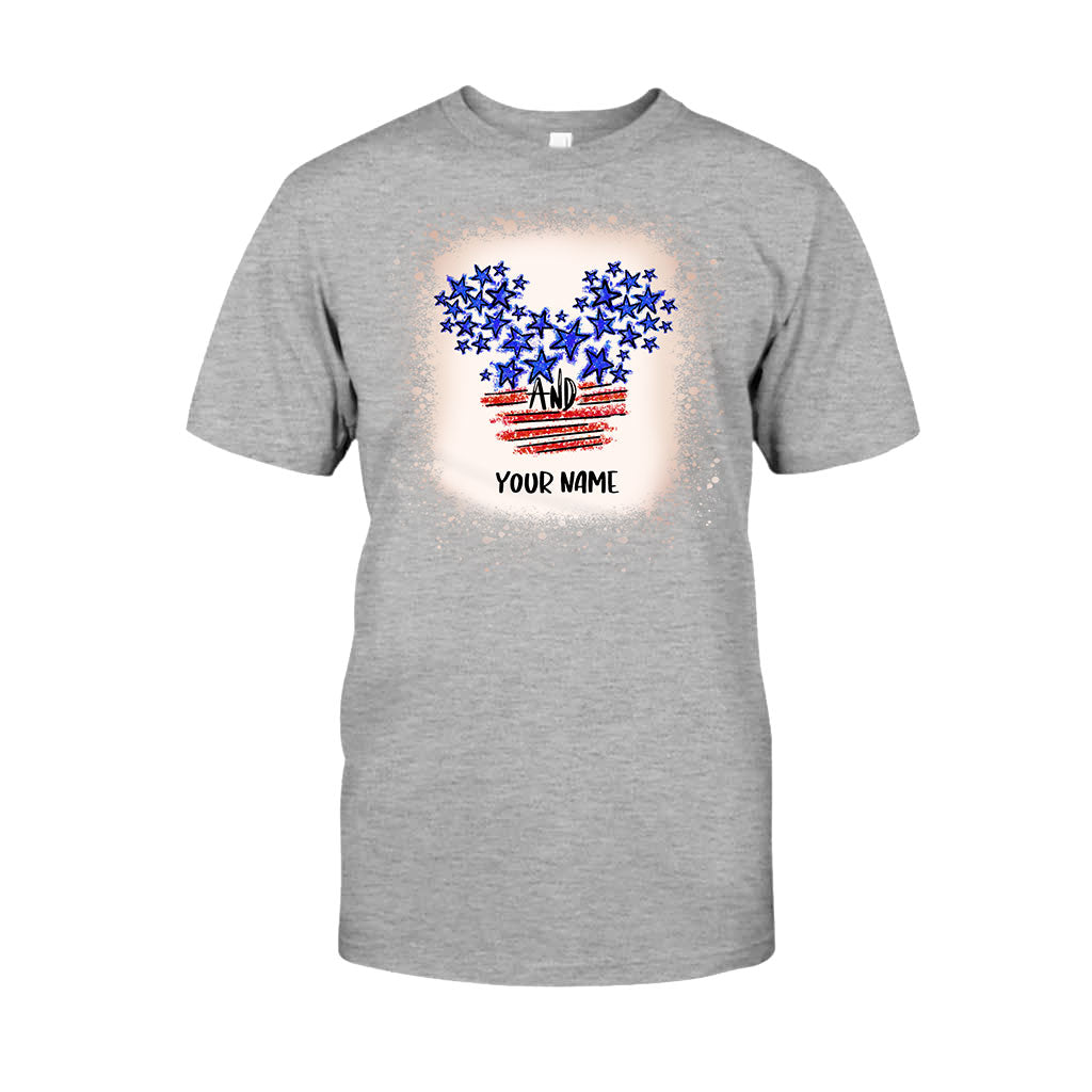 Personalized Stars And Stripes Mouse Ears T-Shirt & Hoodie for Independence Day T-shirt & Hoodie GradoCreations