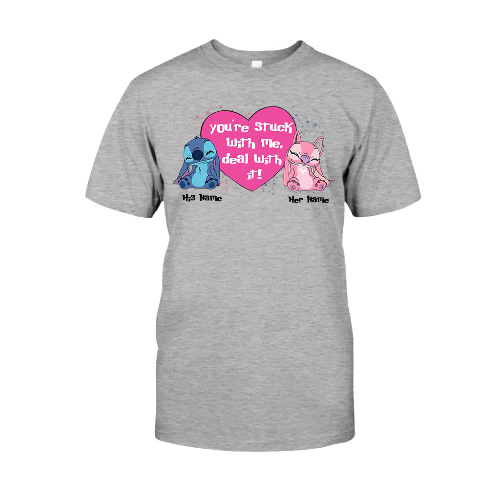 Personalized Couple T-shirt and Hoodie You're Stuck With Me Gift T-shirt & Hoodie GradoCreations