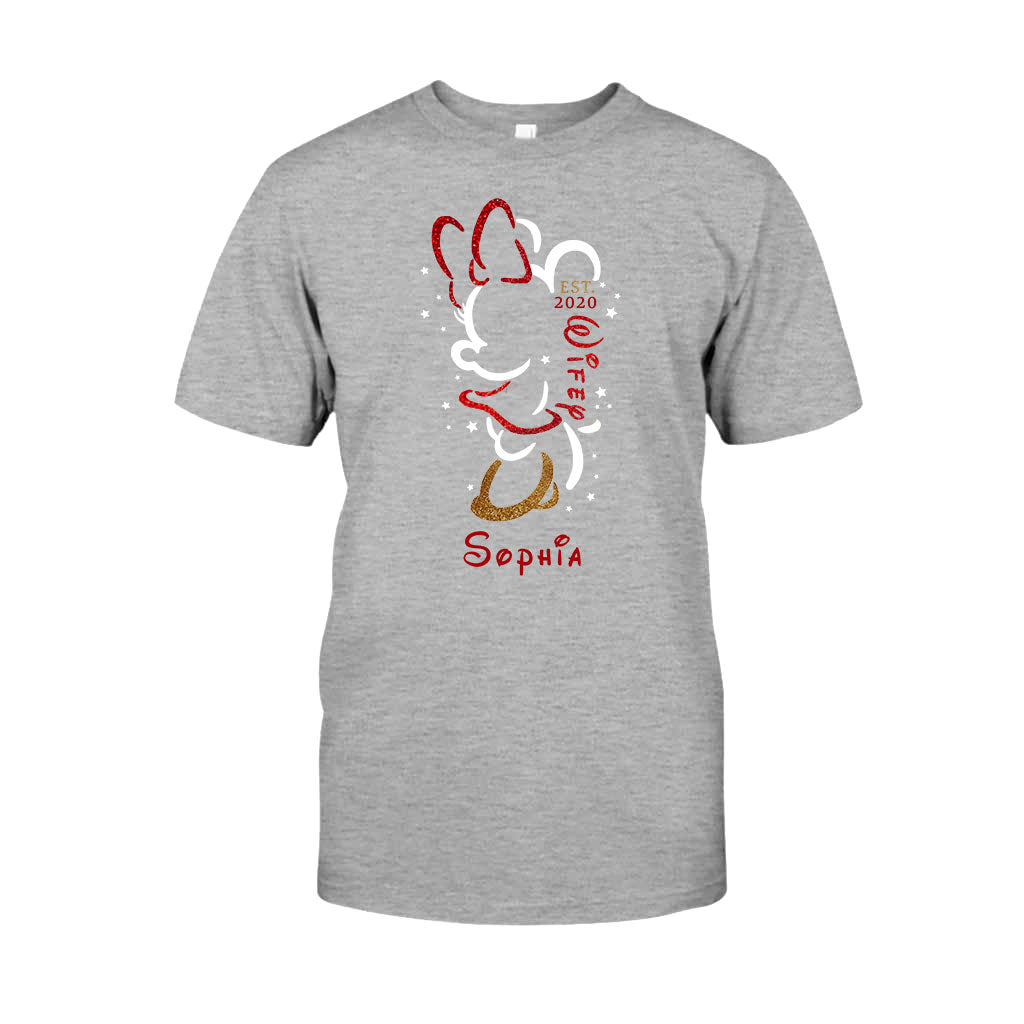 Personalized Couple T-Shirt and Hoodie Set with Names for Anniversary Gift T-shirt & Hoodie GradoCreations