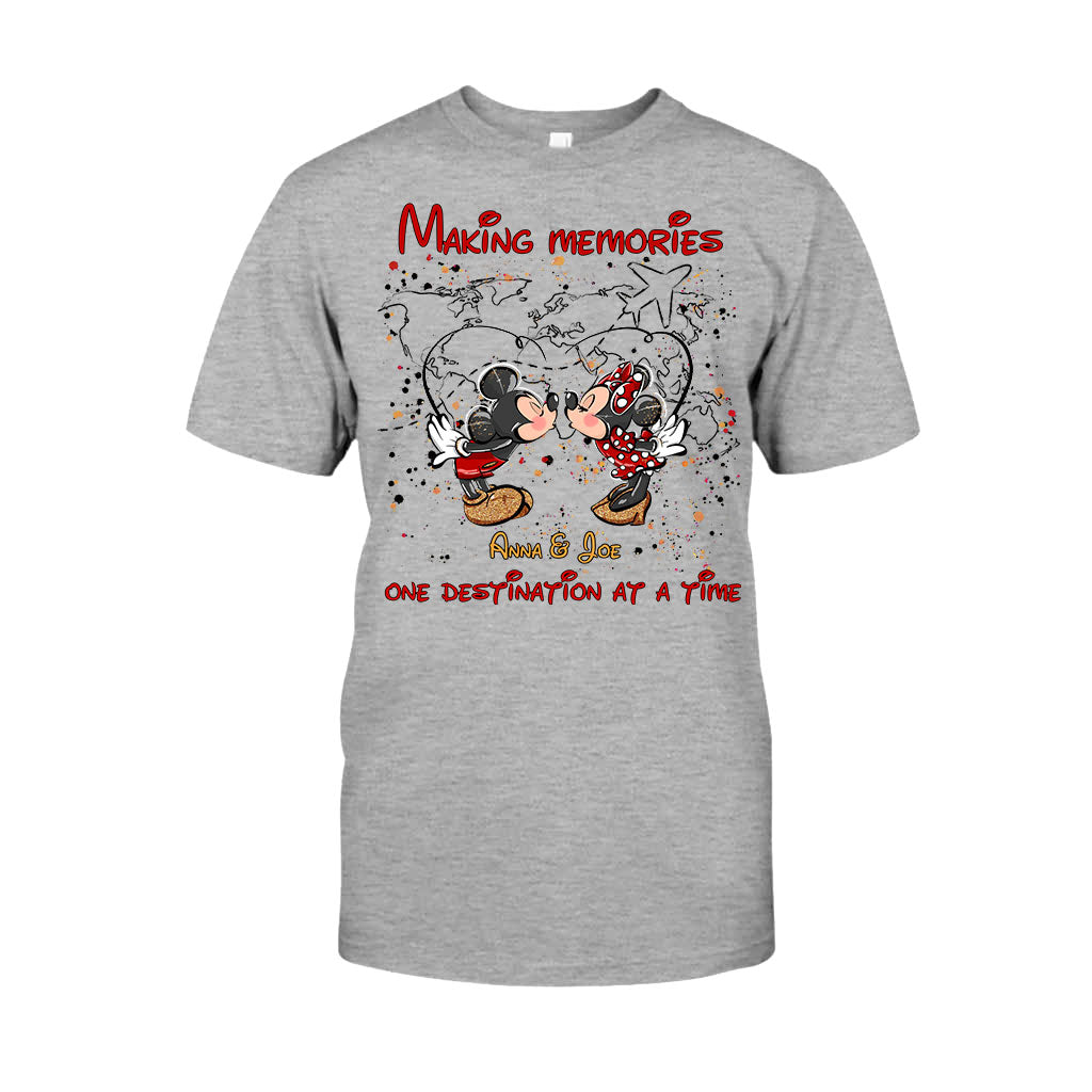 Personalized Mickey Mouse T-Shirt & Hoodie with Custom Names for Couples T-shirt & Hoodie GradoCreations