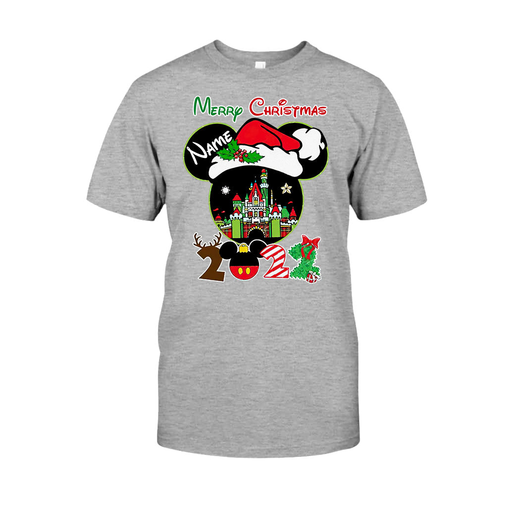 Personalized Christmas Mouse T-shirt & Hoodie Custom Name Gift T-shirt & Hoodie GradoCreations