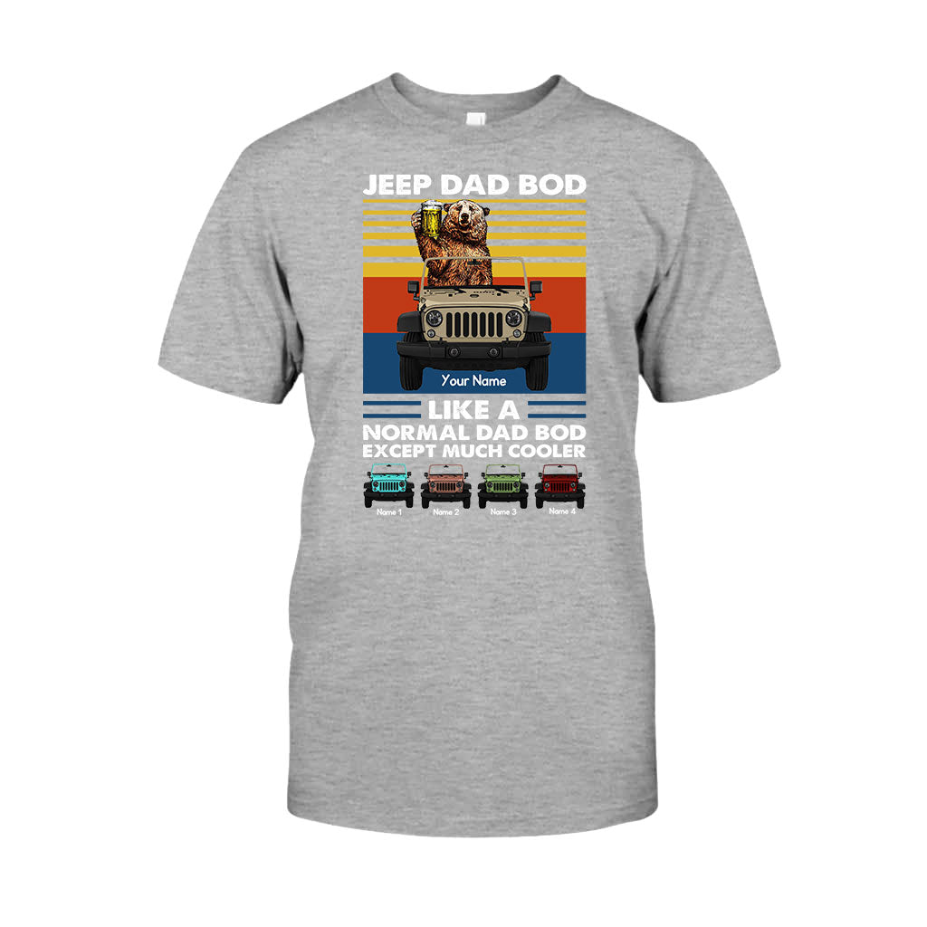 Personalized Jeep Dad Bod T-shirt & Hoodie Custom Name Gift T-shirt & Hoodie GradoCreations
