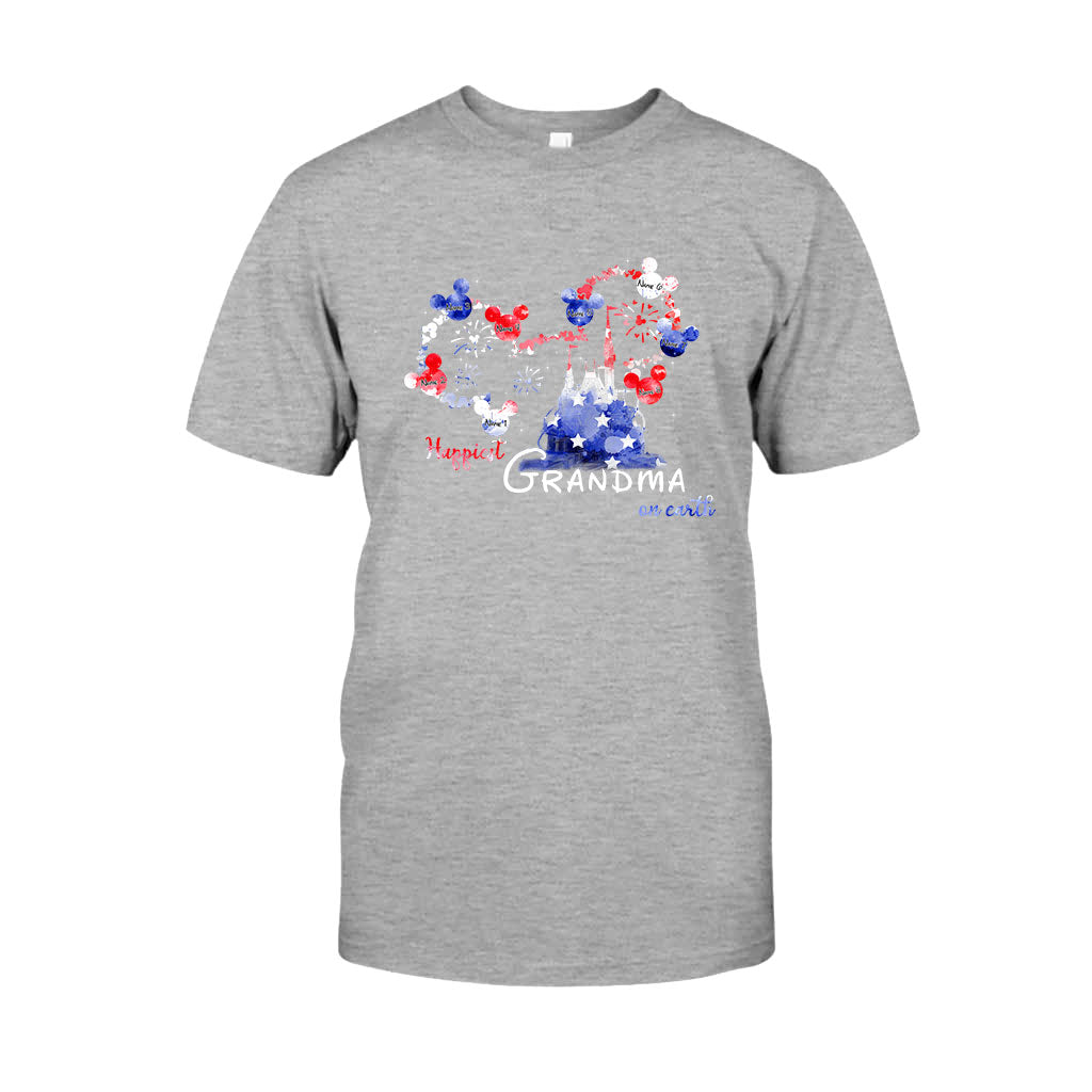 Personalized Happiest Grandma Independence Day T-shirt & Hoodie Gift T-shirt & Hoodie GradoCreations