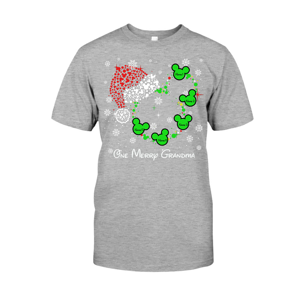 Personalized Christmas T-Shirt & Hoodie for Grandma | Custom Names T-shirt & Hoodie GradoCreations