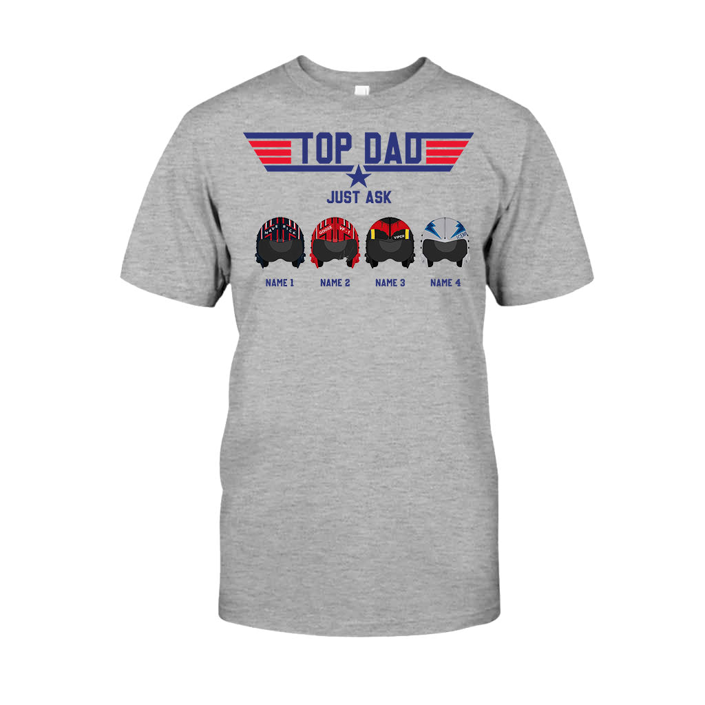 Personalized Top Dad T-shirt & Hoodie Custom Names Gift for Father's Day T-shirt & Hoodie GradoCreations