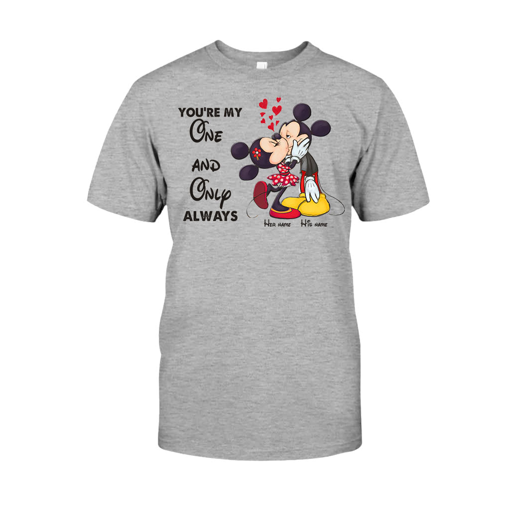 Personalized Couple T-shirt & Hoodie with Mickey Design | Custom Names Gift T-shirt & Hoodie GradoCreations