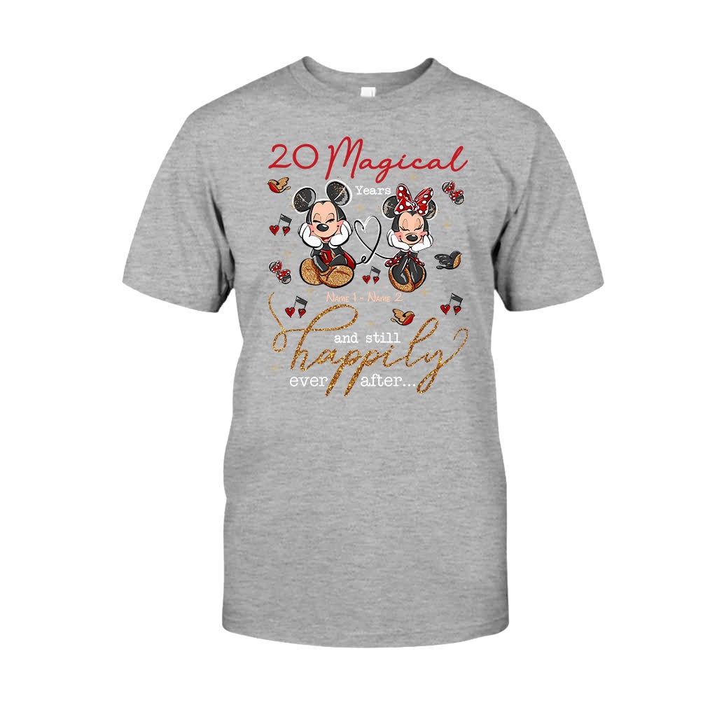Personalized Couple T-shirt and Hoodie with Names for Anniversary Gift T-shirt & Hoodie GradoCreations
