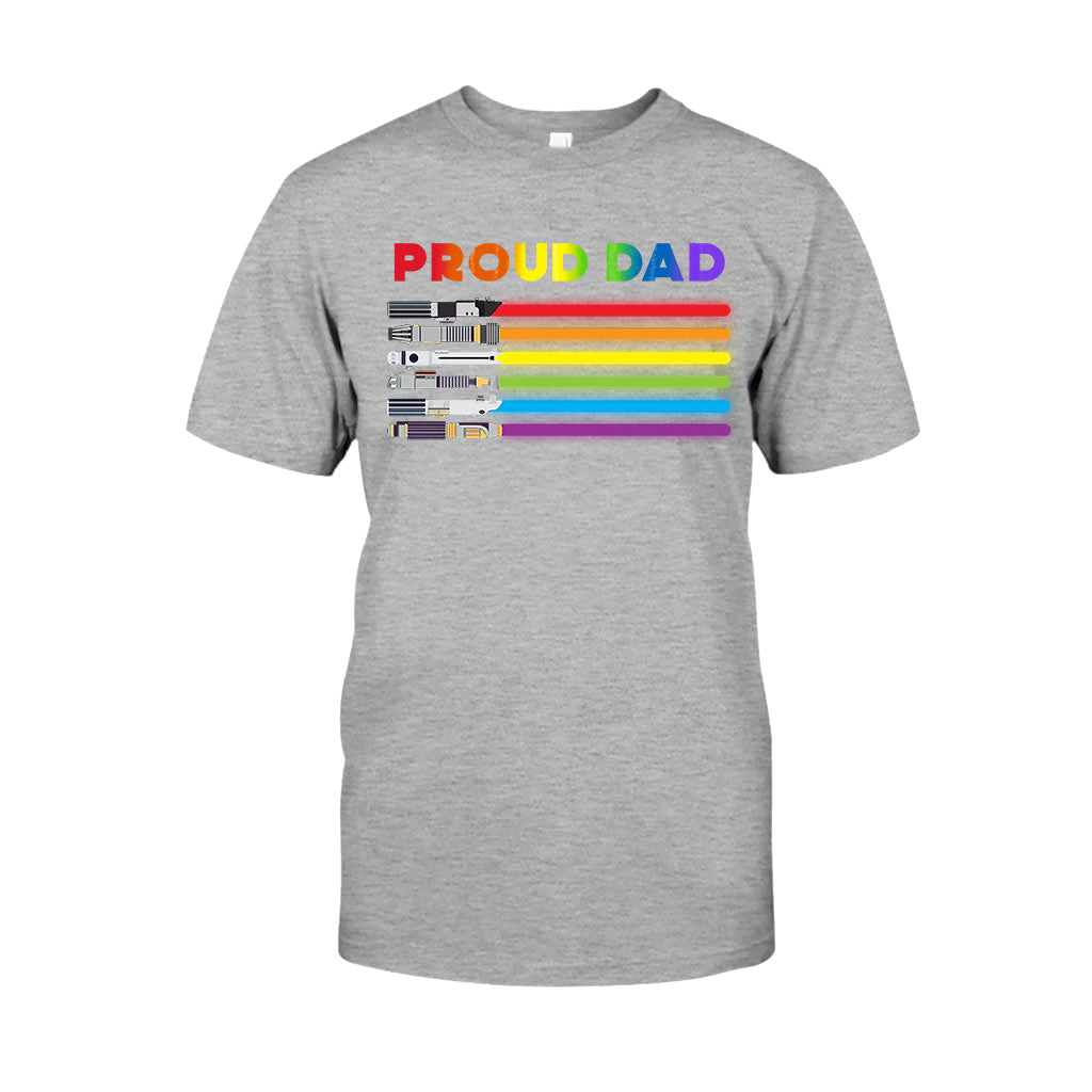 Personalized Proud Dad LGBT Support T-shirt & Hoodie Gift T-shirt & Hoodie GradoCreations
