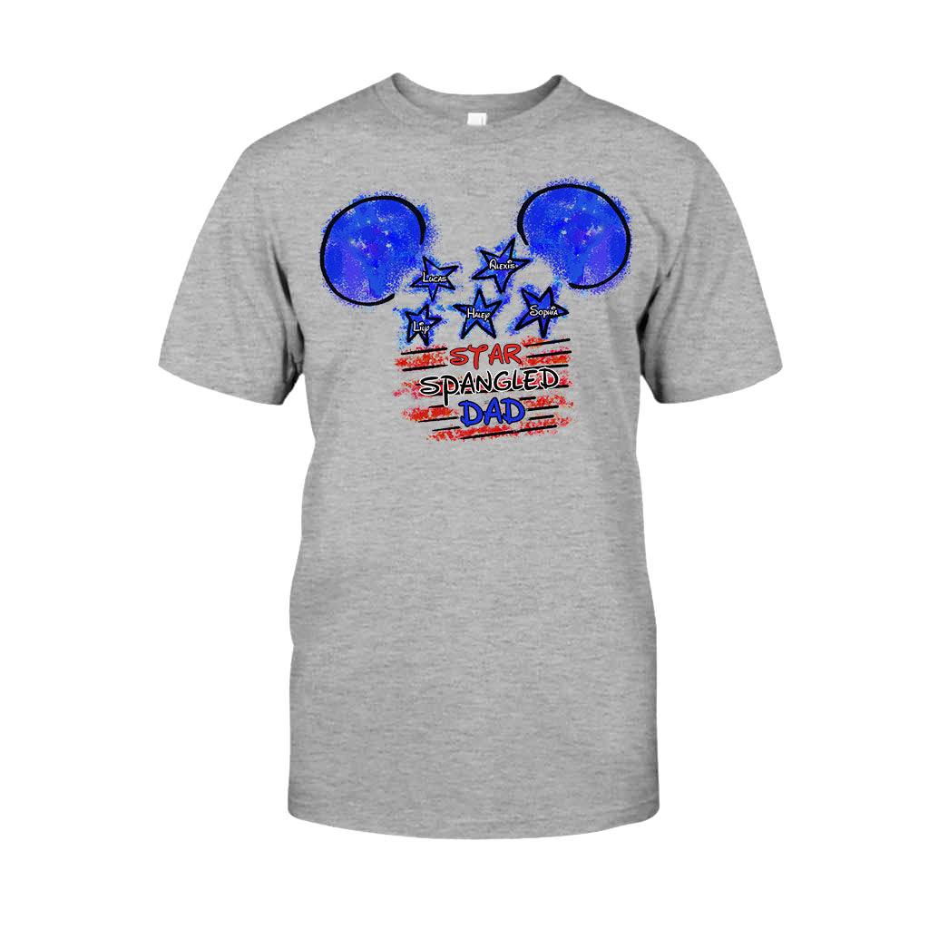 Personalized Star Spangled Dad T-Shirt & Hoodie Gift for Father's Day T-shirt & Hoodie GradoCreations