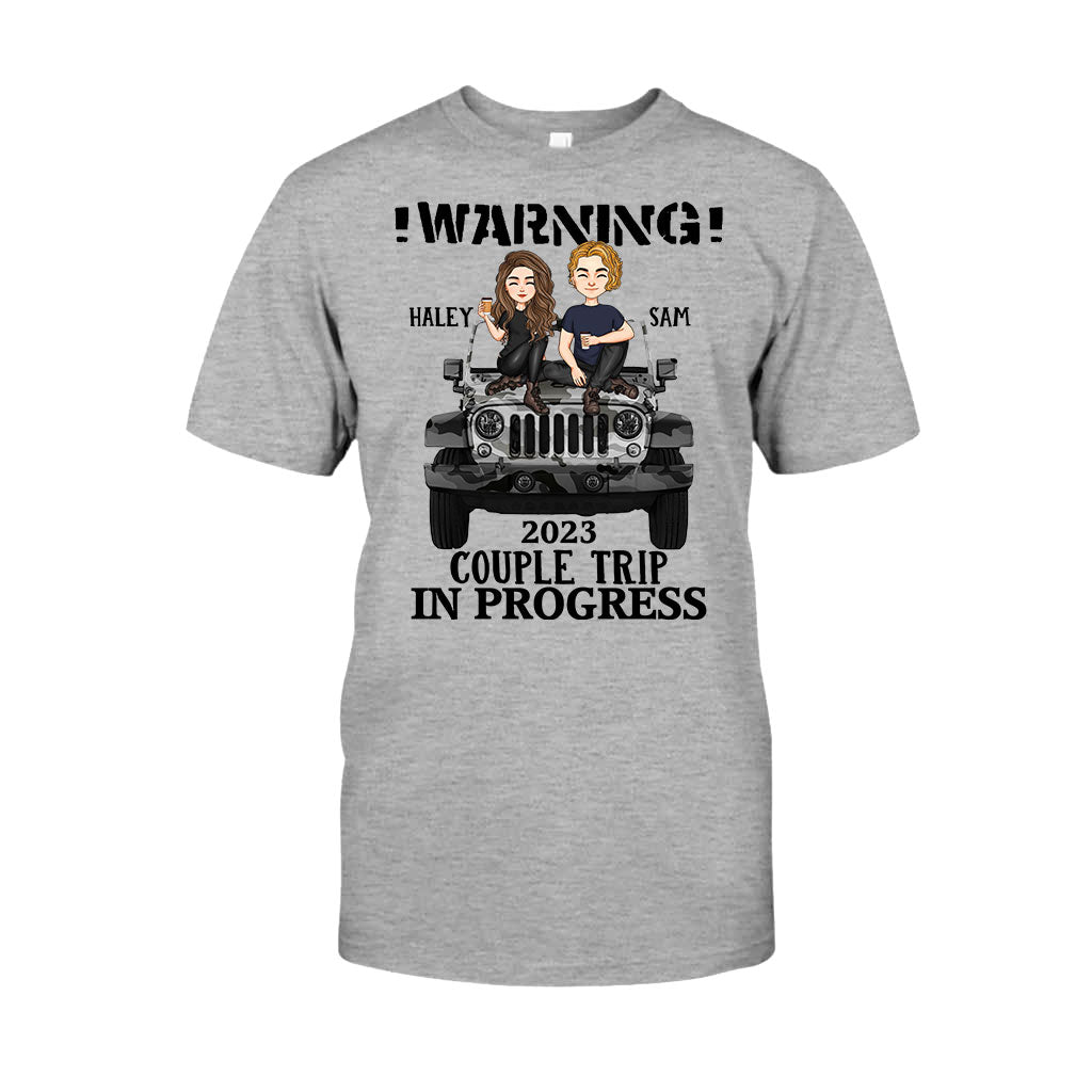 Personalized Couple Car T-Shirt and Hoodie with Custom Names | Engagement, Valentine's Day, Anniversary Gift T-shirt & Hoodie GradoCreations
