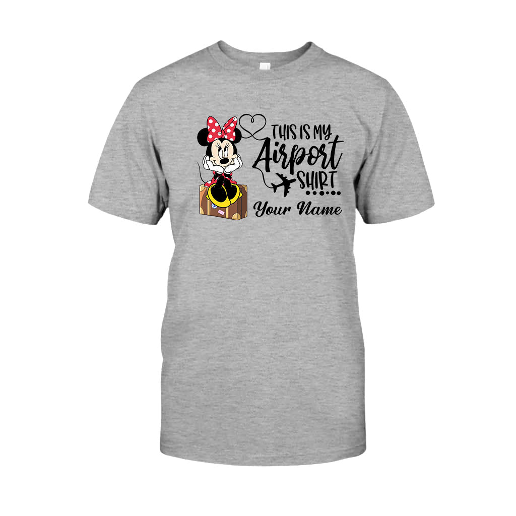 Personalized Mouse Airport Shirt Custom Name T-shirt Hoodie Gift for Travelers T-shirt & Hoodie GradoCreations