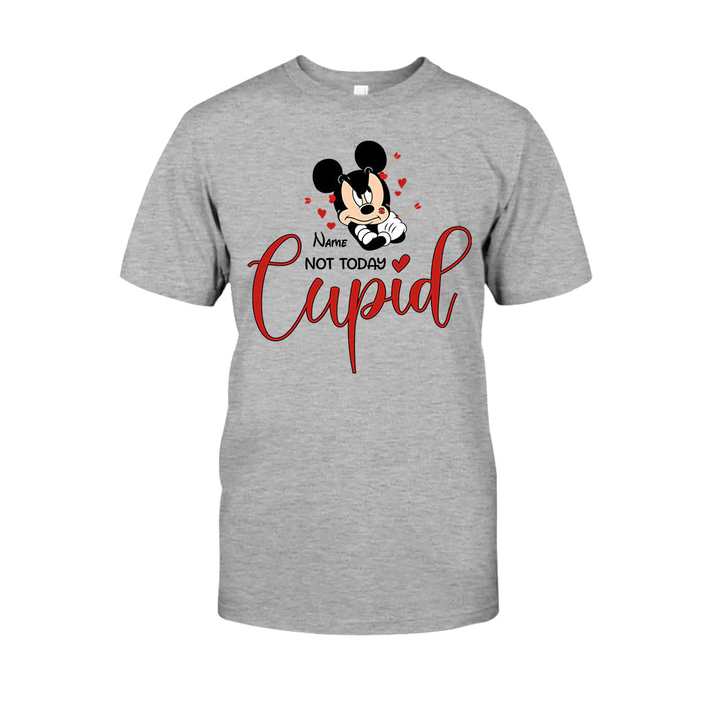 Personalized 'Not Today Cupid' T-shirt & Hoodie for Her - Custom Name Gift T-shirt & Hoodie GradoCreations