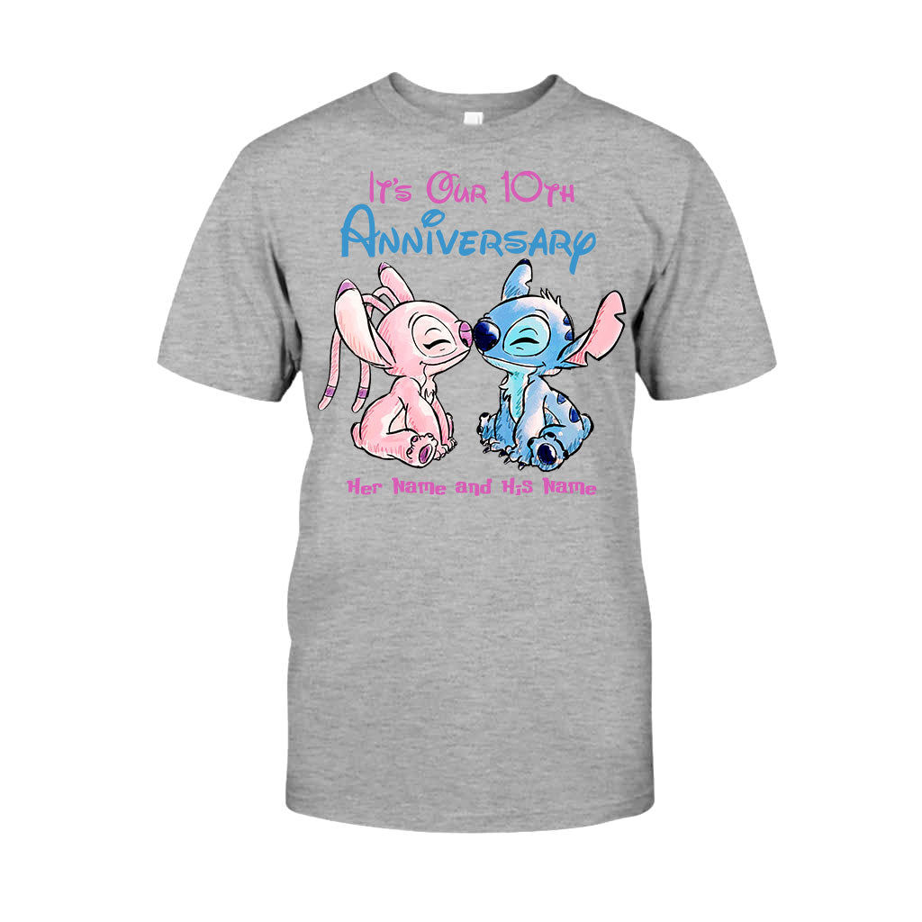 Personalized Anniversary T-Shirt & Hoodie Custom Names Gift for Couples T-shirt & Hoodie GradoCreations
