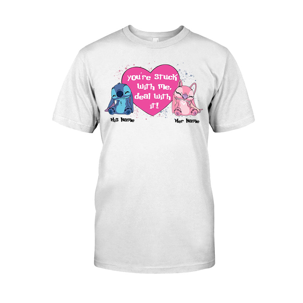 Personalized Couple T-shirt and Hoodie You're Stuck With Me Gift T-shirt & Hoodie GradoCreations