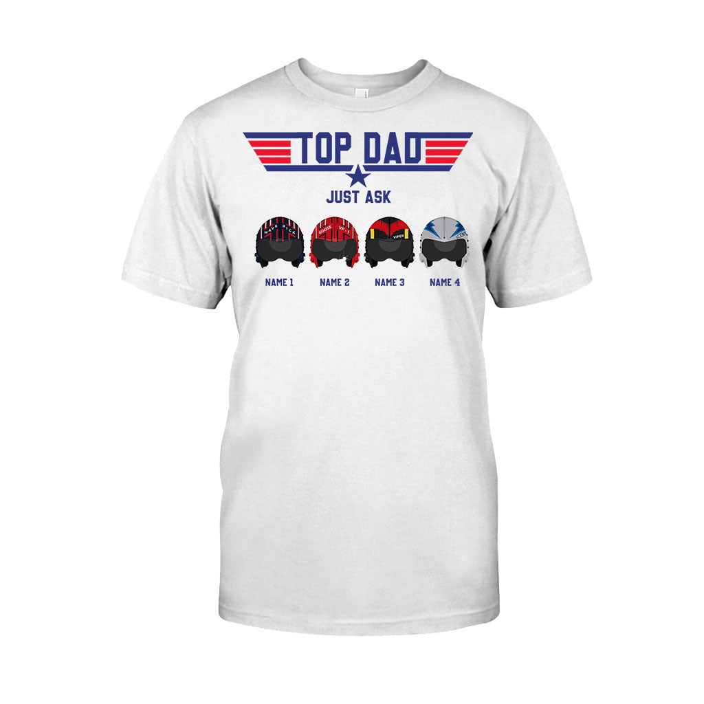 Personalized Top Dad T-shirt & Hoodie Custom Names Gift for Father's Day T-shirt & Hoodie GradoCreations