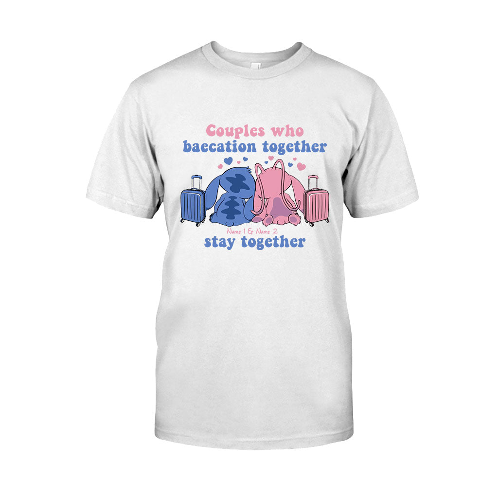 Personalized Baecation Couple T-Shirt and Hoodie Custom Names Gift T-shirt & Hoodie GradoCreations
