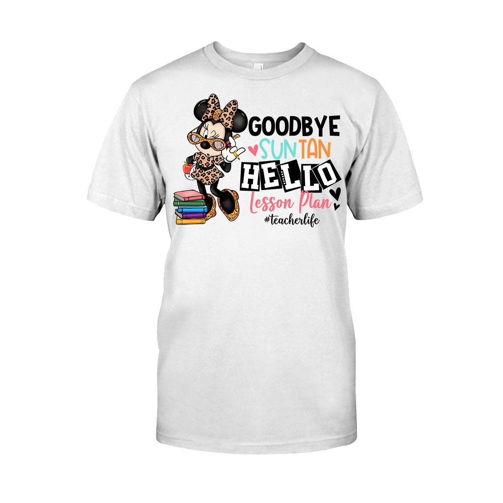 Personalized Teacher T-Shirt and Hoodie Goodbye Suntan Hello Lesson Plan Gift T-shirt & Hoodie GradoCreations