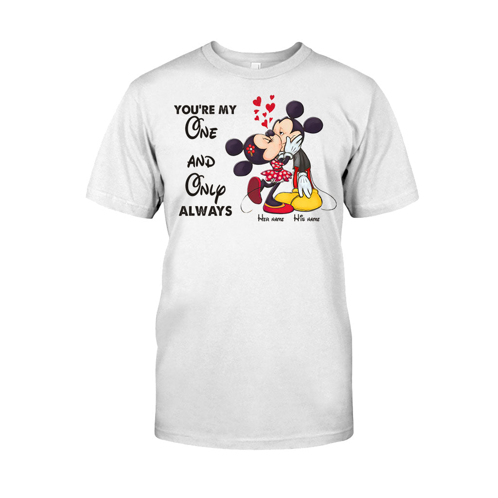 Personalized Couple T-shirt & Hoodie with Mickey Design | Custom Names Gift T-shirt & Hoodie GradoCreations