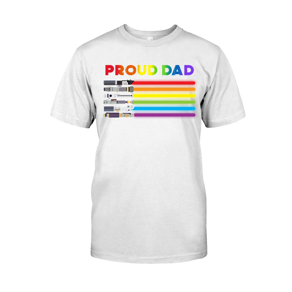 Personalized Proud Dad LGBT Support T-shirt & Hoodie Gift T-shirt & Hoodie GradoCreations