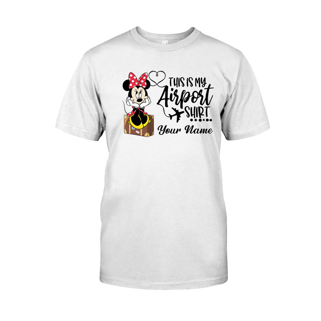 Personalized Mouse Airport Shirt Custom Name T-shirt Hoodie Gift for Travelers T-shirt & Hoodie GradoCreations