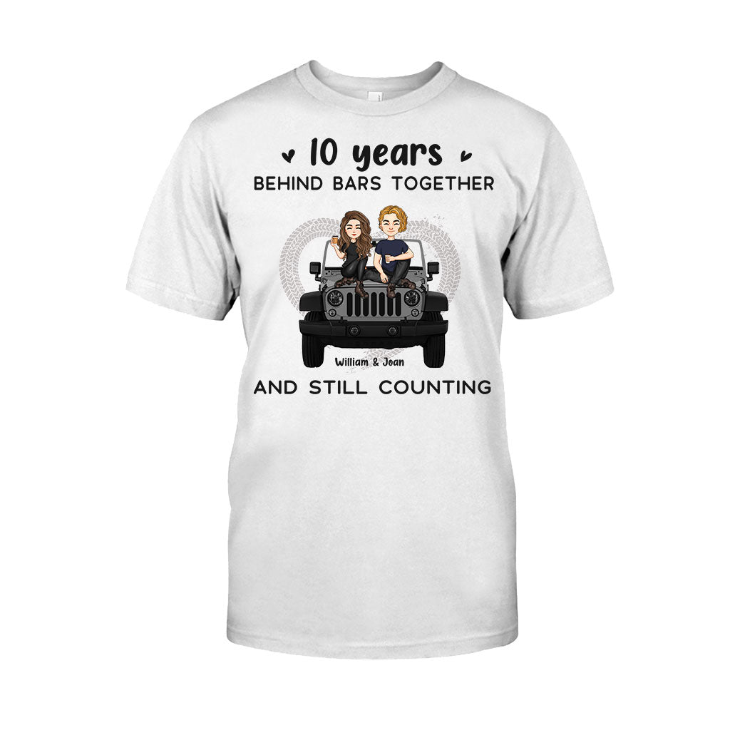 Personalized Couple T-shirt & Hoodie 10 Years Behind Bars Gift T-shirt & Hoodie GradoCreations