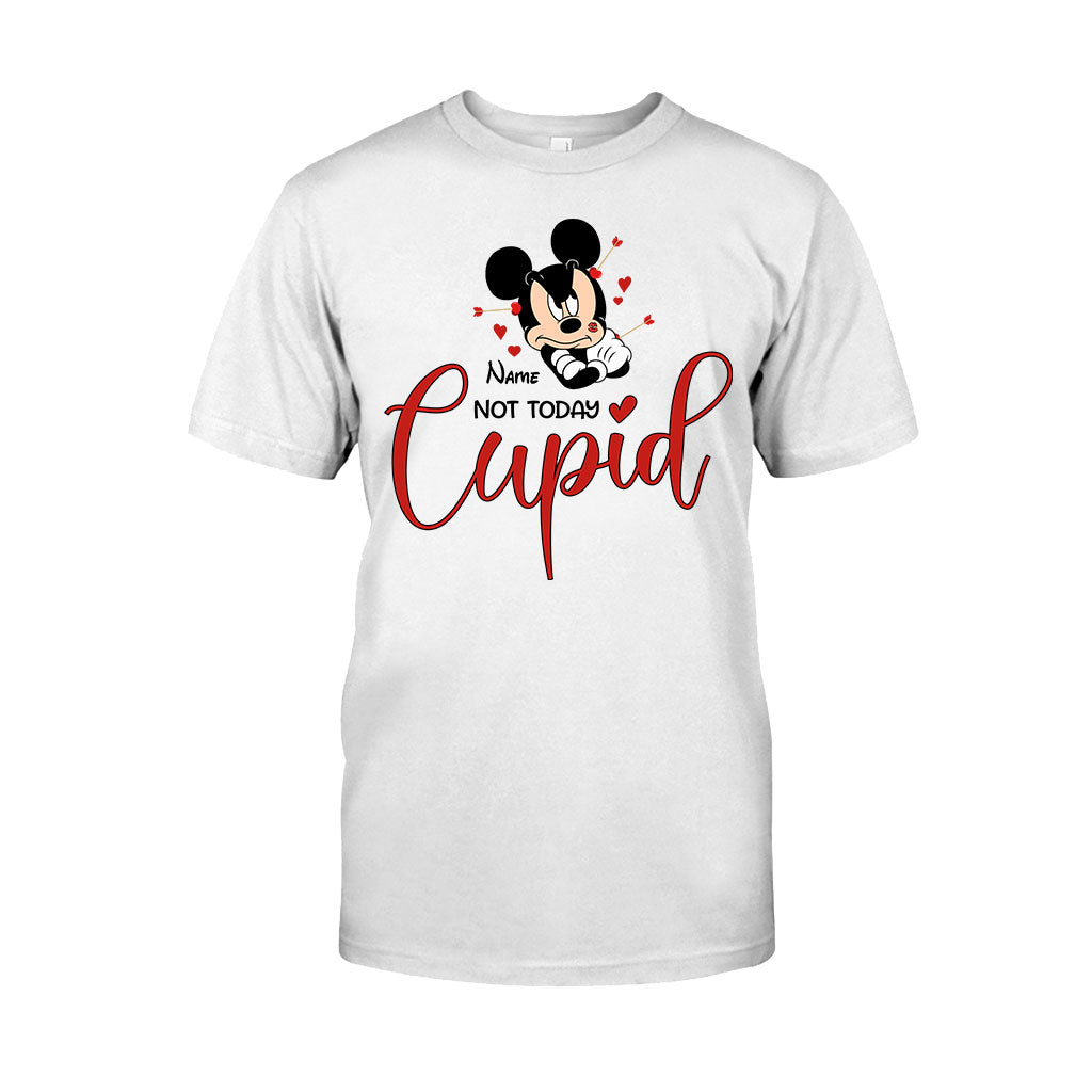 Personalized 'Not Today Cupid' T-shirt & Hoodie for Her - Custom Name Gift T-shirt & Hoodie GradoCreations