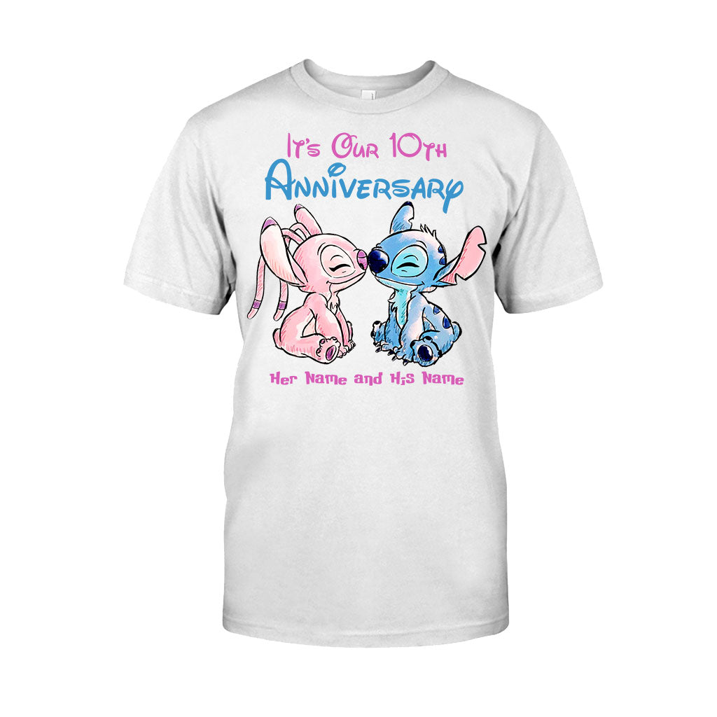 Personalized Anniversary T-Shirt & Hoodie Custom Names Gift for Couples T-shirt & Hoodie GradoCreations