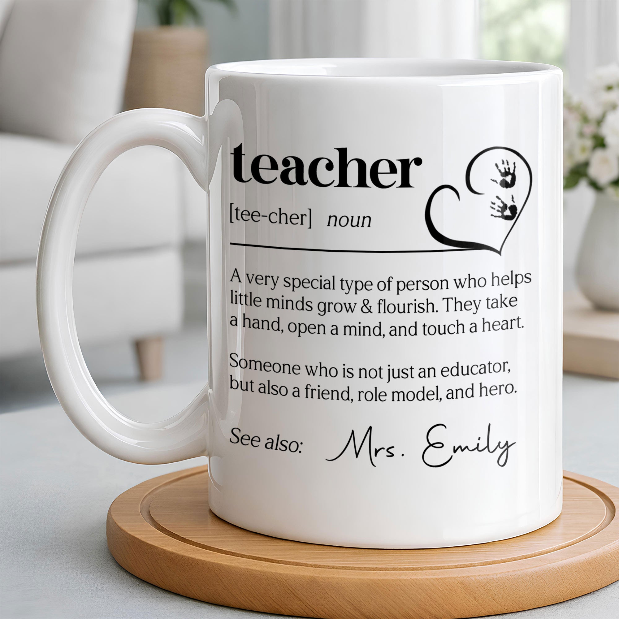 Personalized Teacher Coffee Mug Custom Definition Gift Idea Edge-to-edge Mug GradoCreations