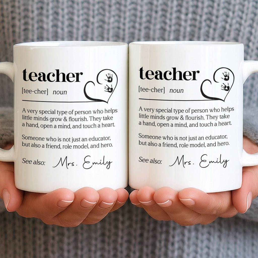 Personalized Teacher Coffee Mug Custom Definition Gift Idea Edge-to-edge Mug GradoCreations