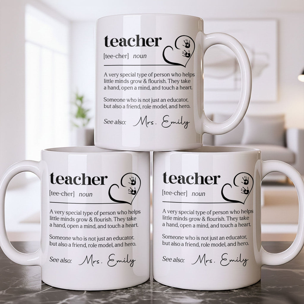 Personalized Teacher Coffee Mug Custom Definition Gift Idea Edge-to-edge Mug GradoCreations