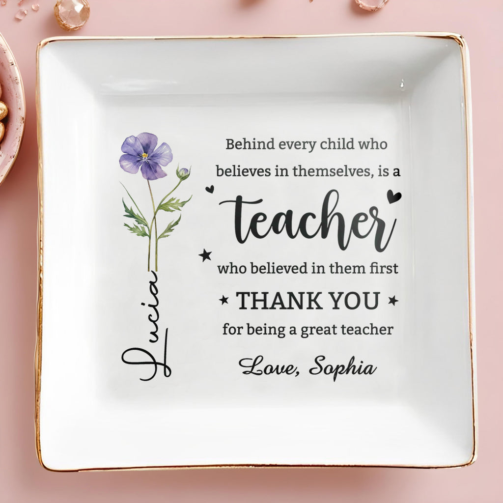 Personalized Teacher Jewelry Dish Custom Ring Holder Gift Jewelry Dish GradoCreations
