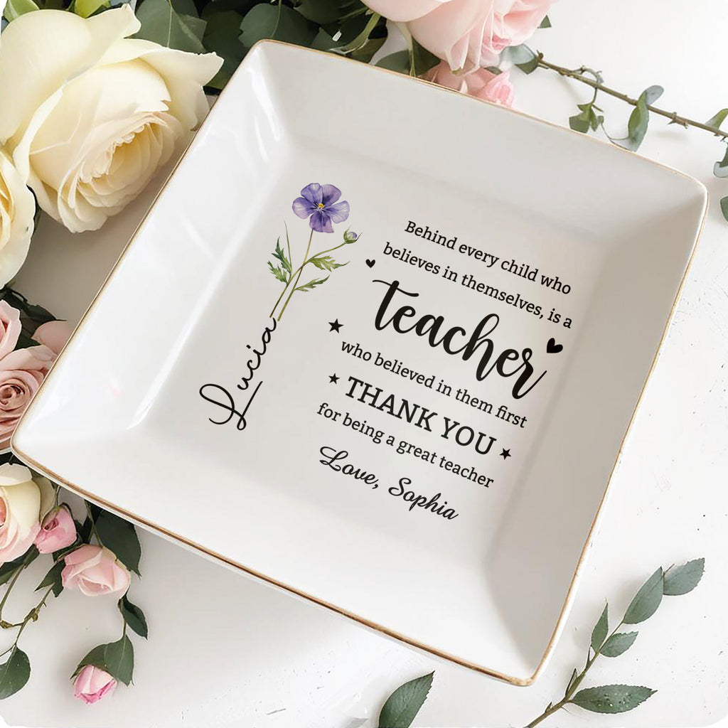 Personalized Teacher Jewelry Dish Custom Ring Holder Gift Jewelry Dish GradoCreations