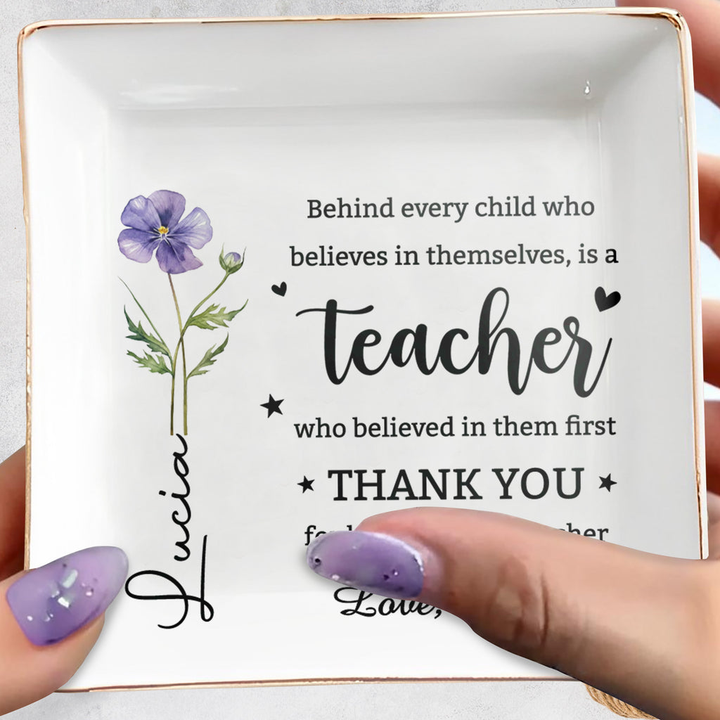 Personalized Teacher Jewelry Dish Custom Ring Holder Gift Jewelry Dish GradoCreations