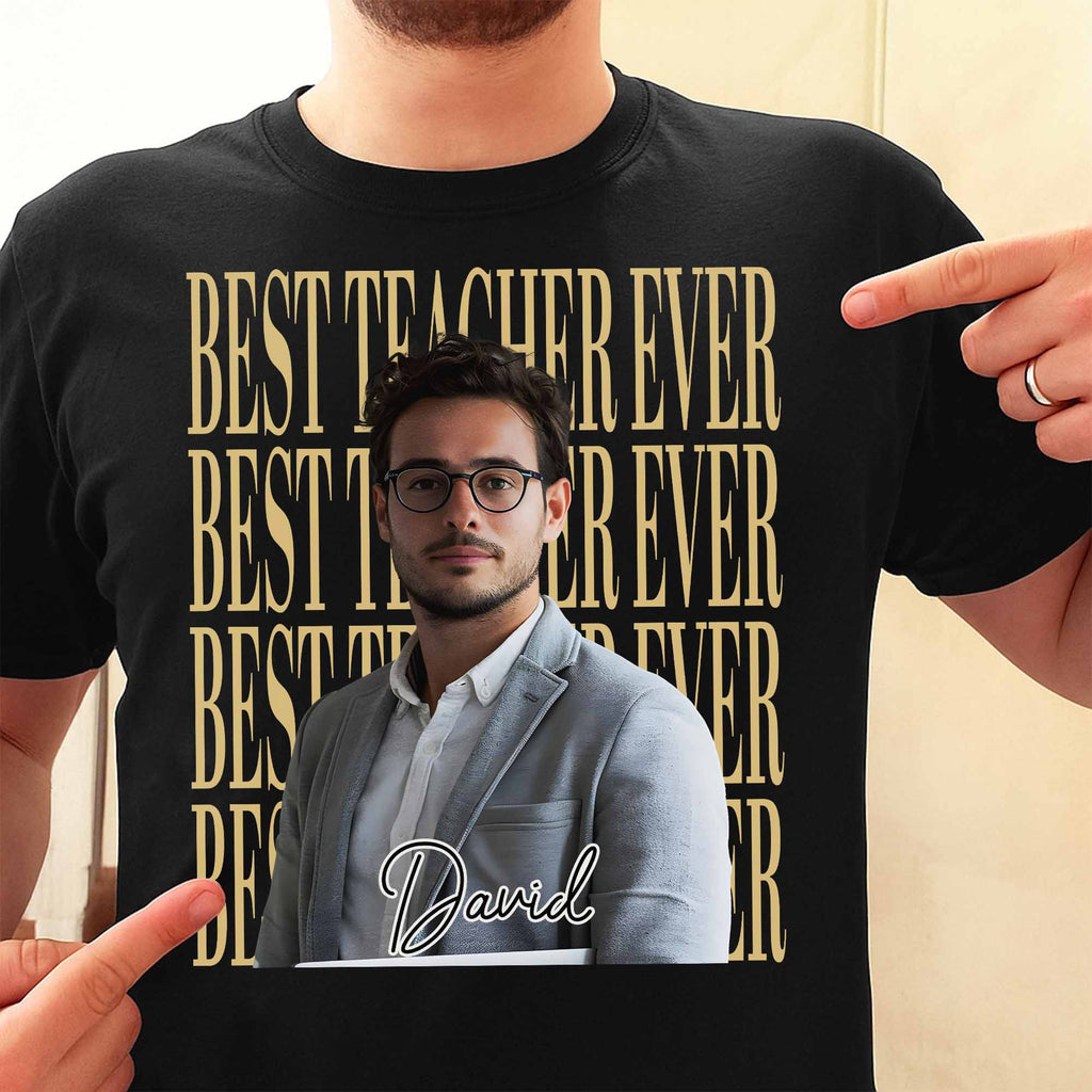 Personalized Teacher T-shirt Hoodie Custom Photo Gift Shirt GradoCreations