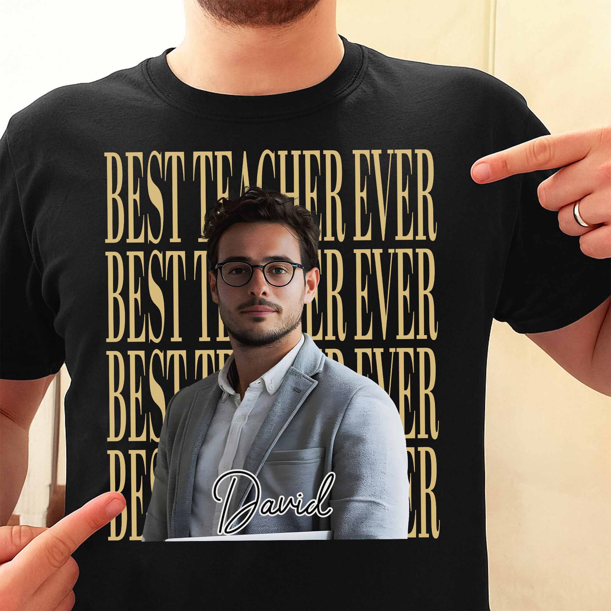 Personalized Teacher T-shirt Hoodie Custom Photo Gift Shirt GradoCreations