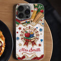 Personalized 3D Rhinestone Apple Clear Phone Case Gift for Teacher Clear Phone Case GradoCreations
