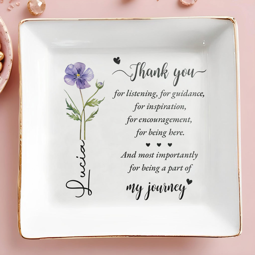 Personalized Ceramic Jewelry Dish Gift for Teacher Graduation Jewelry Dish GradoCreations