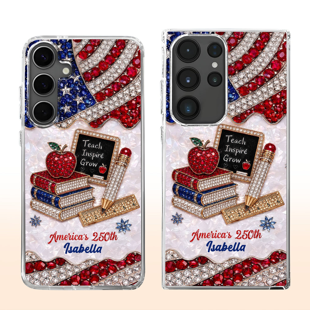 Personalized Clear Phone Case for Teachers Custom Name Gift Clear Phone Case GradoCreations